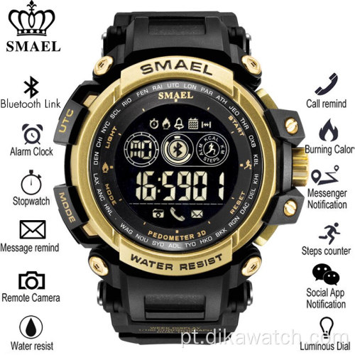 Relógio eletrônico masculino SMAEL para esportes ao ar livre à prova d&#39;água digital